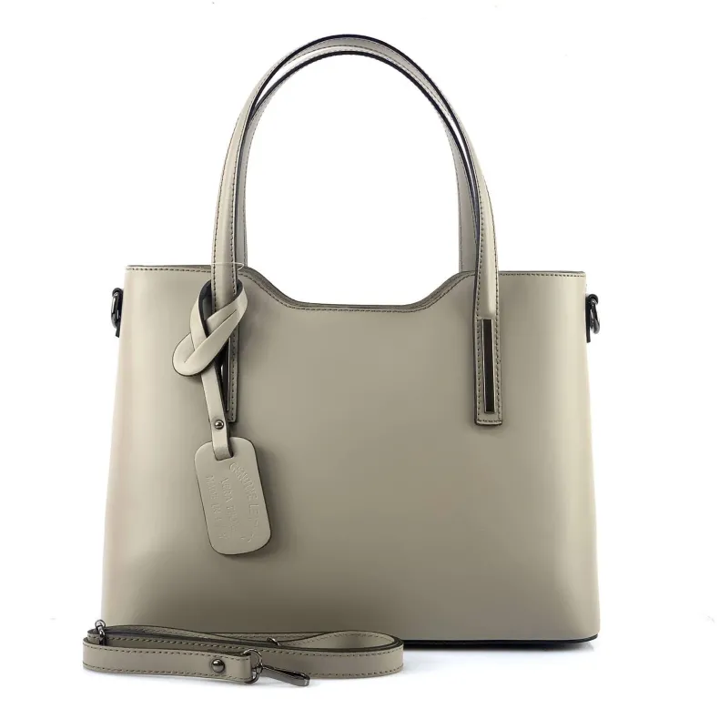 Rigid Handcrafted Bag In Smooth Leather