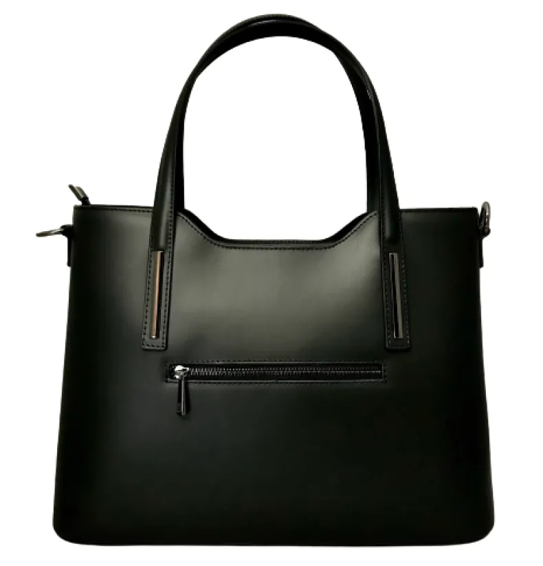 Rigid Handcrafted Bag In Smooth Leather