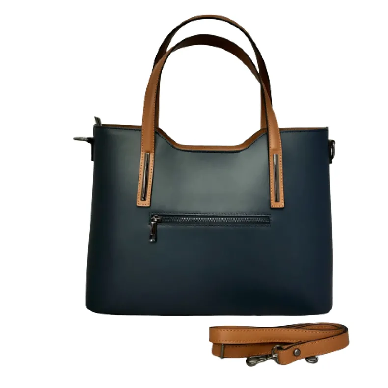 Rigid Handcrafted Bag In Smooth Leather