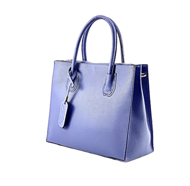 Rigid Handmade Bag In Textured Leather