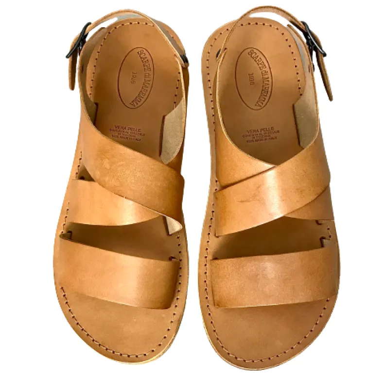 Sandal In Burnt Leather Mod. 7005