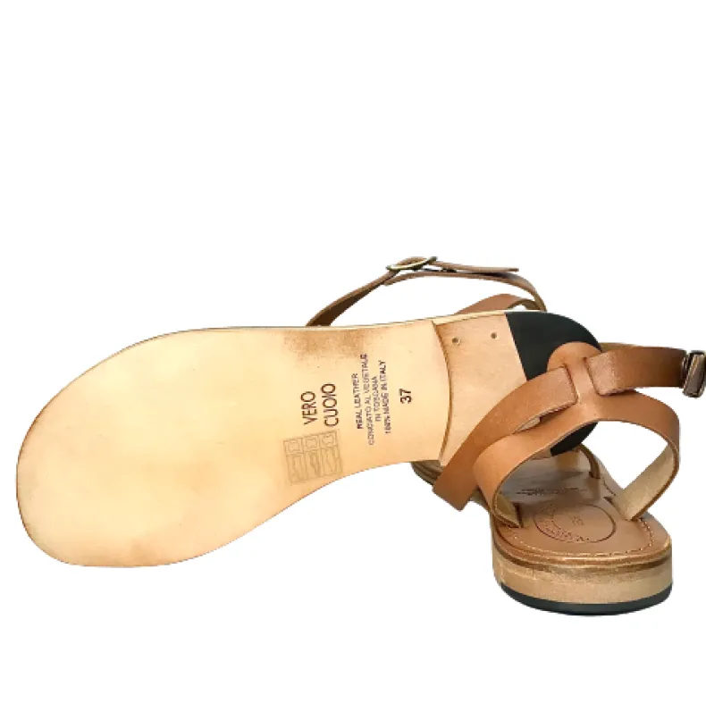 Sandal In Burnt Leather Mod. 6807