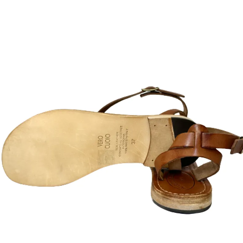 Sandal In Burnt Leather Mod. 6807