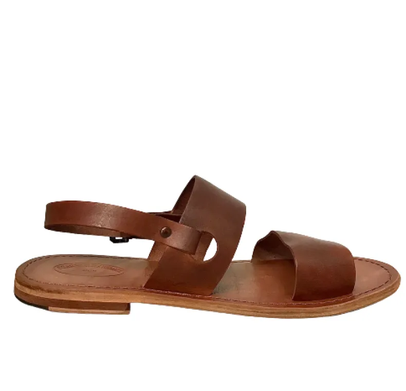 Sandal In Matt Dark Brown Leather Mod.7000