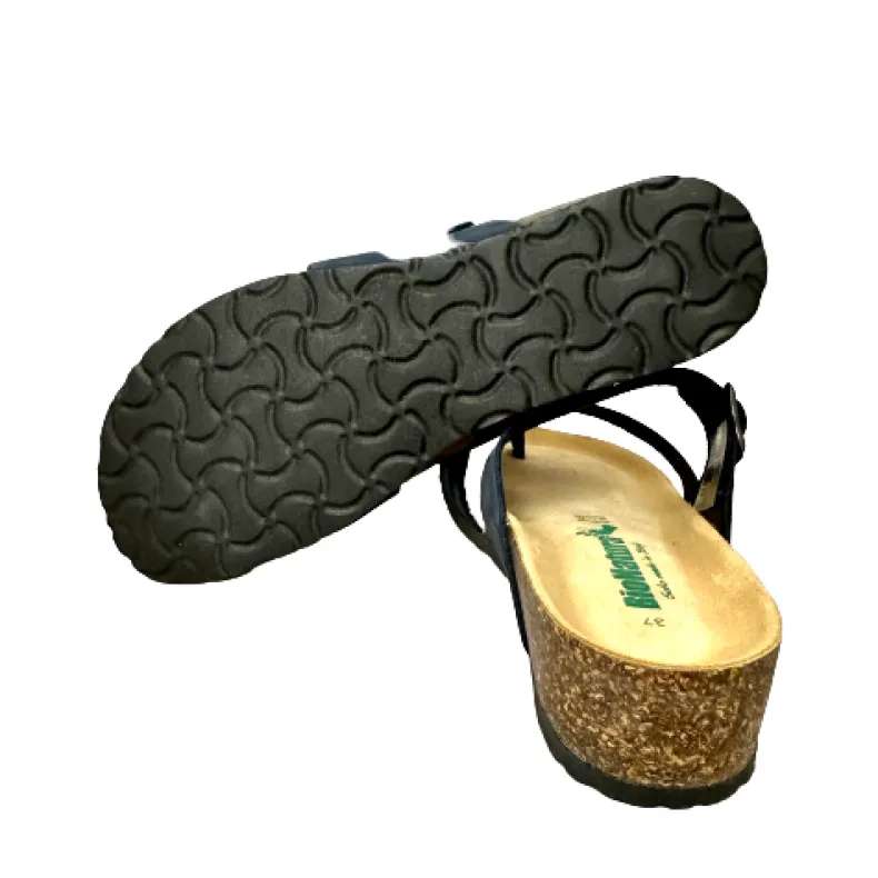 Slipper Bionatura Blue Nubuck Flip Flops