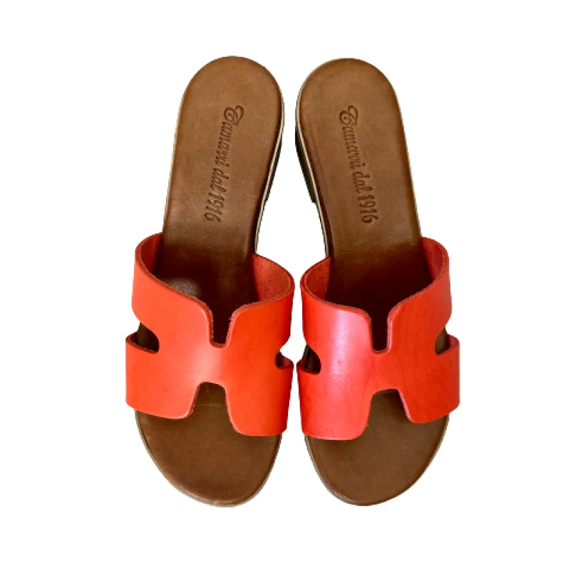 Slipper In Red Leather Mod. Hermes