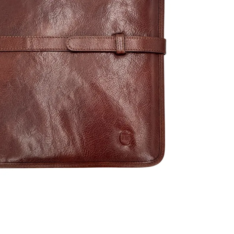 Smooth Leather Document Holder With Loop