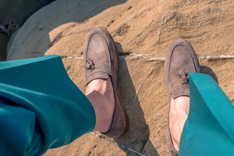 Summer Moccasin In Taupe Suede