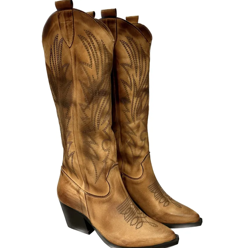 Texan Handcrafted In High Leather Lasered Leather