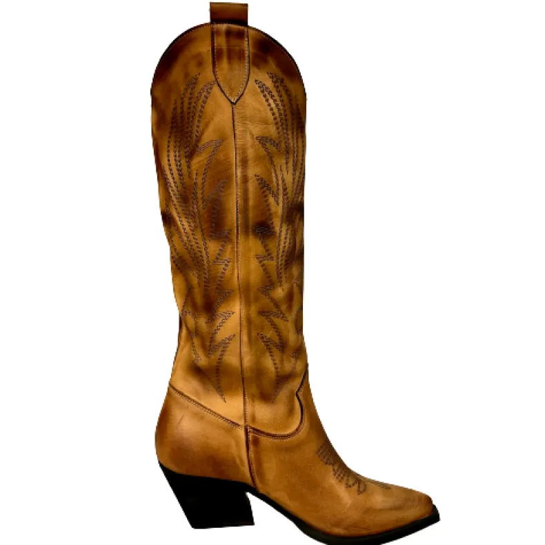 Texan Handcrafted In High Leather Lasered Leather