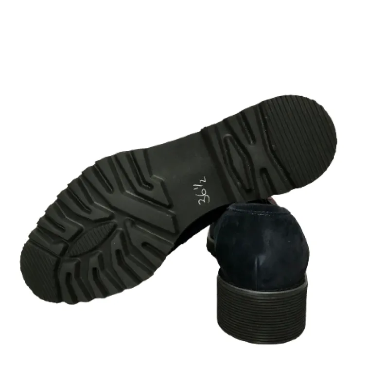 Two-tone Blue / Burgundy Moccasin