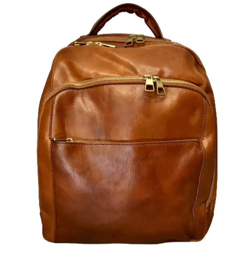 Unisex Handcrafted Backpack With 3 Compartments