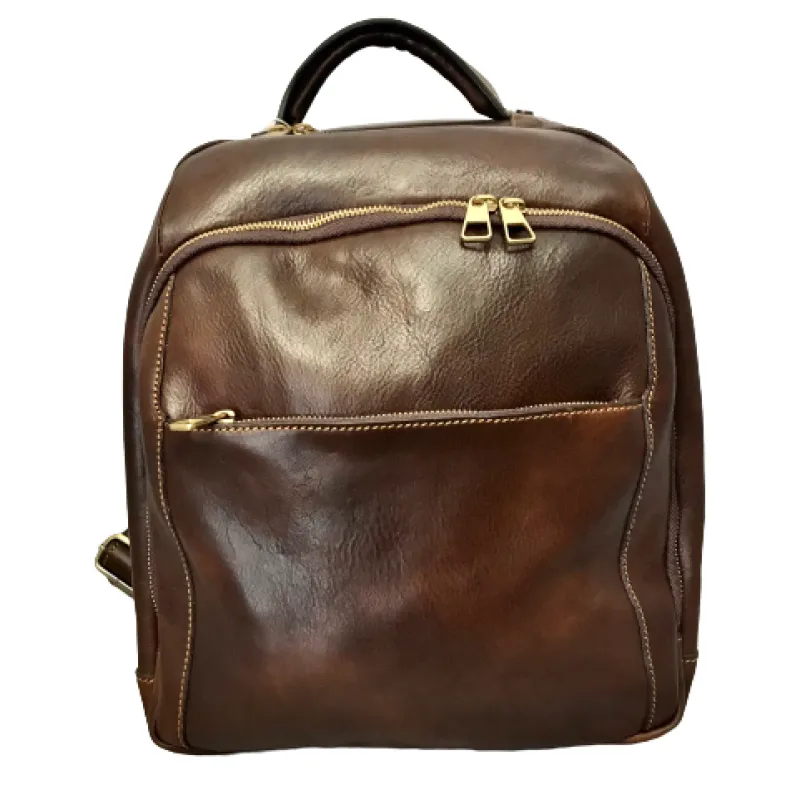 Unisex Handcrafted Backpack With 3 Compartments