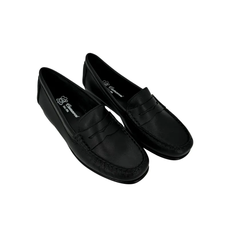 Unlined Black College Moccasin