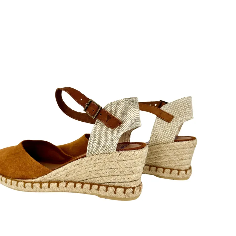 Verbenas Leather Wedge Espadrilles