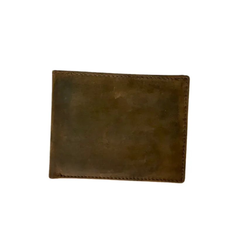 Wallet In Dark Brown Oiled Leather