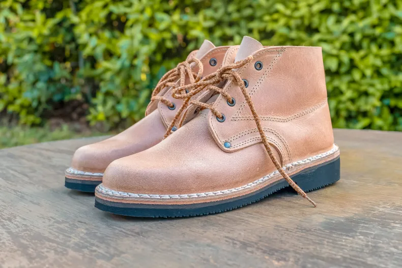 Work Boot In Natural Cowhide Tank
