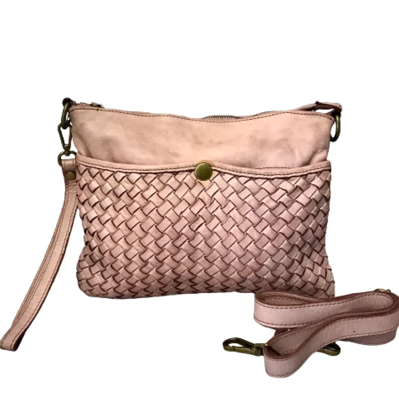 Woven Bag With Shoulder Strap And Strap