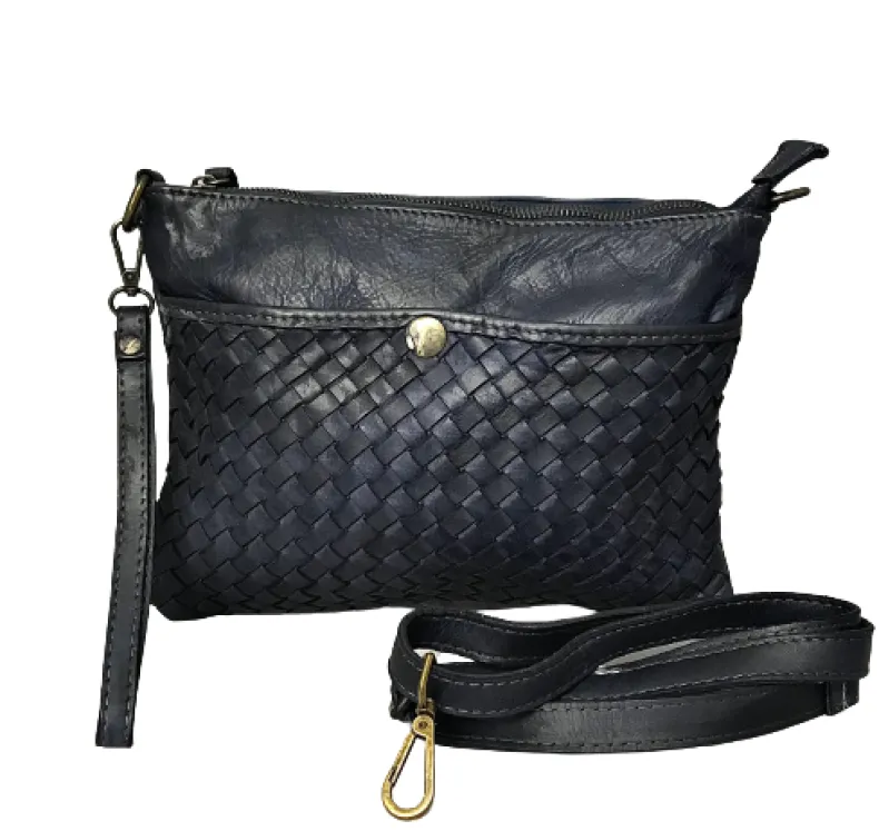 Woven Bag With Shoulder Strap And Strap