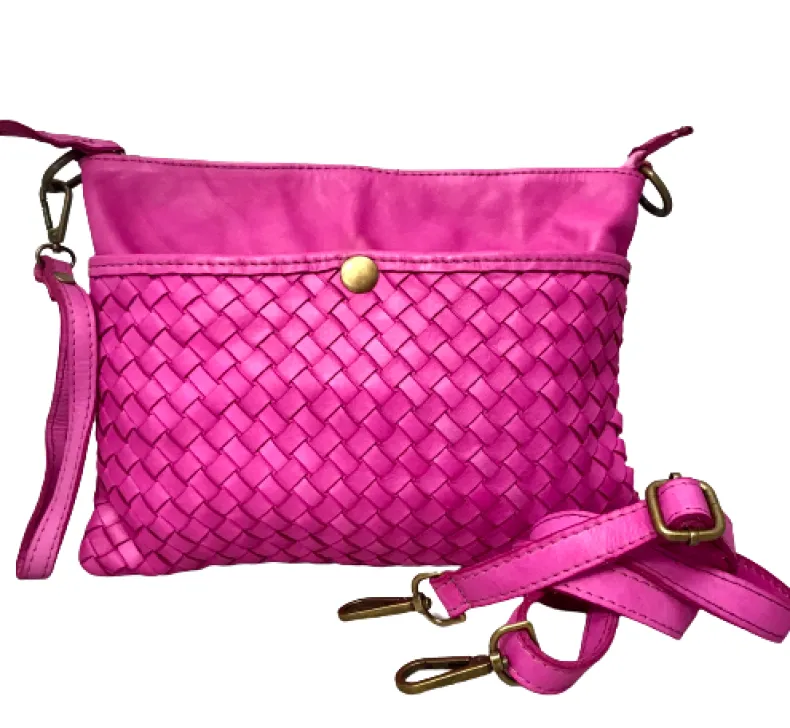 Woven Bag With Shoulder Strap And Strap
