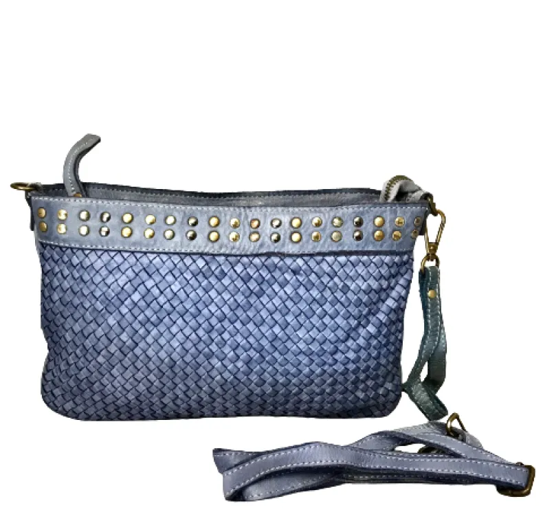 Woven Clutch Bag With Strap And Shoulder Strap