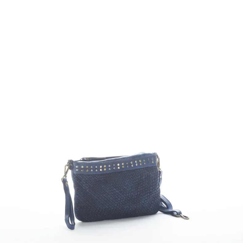 Woven Clutch Bag With Strap And Shoulder Strap