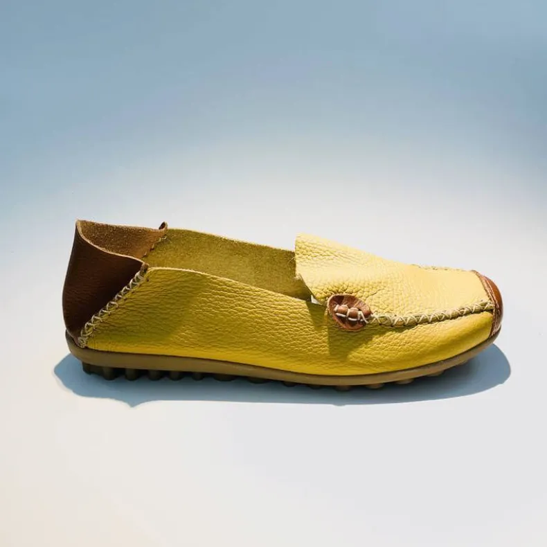 Yellow Leather Moccasin